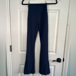 Navy flare leggings